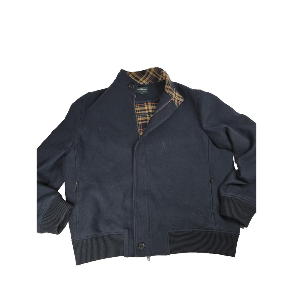 Rodd &โ Gunn Wensleydale Navy Jacket 2XL Italy Fabric Harrington Full Zip Coat